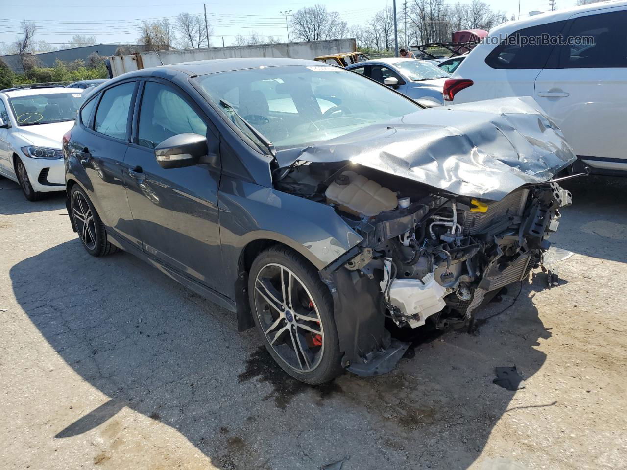 2017 Ford Focus St Gray vin: 1FADP3L90HL347823