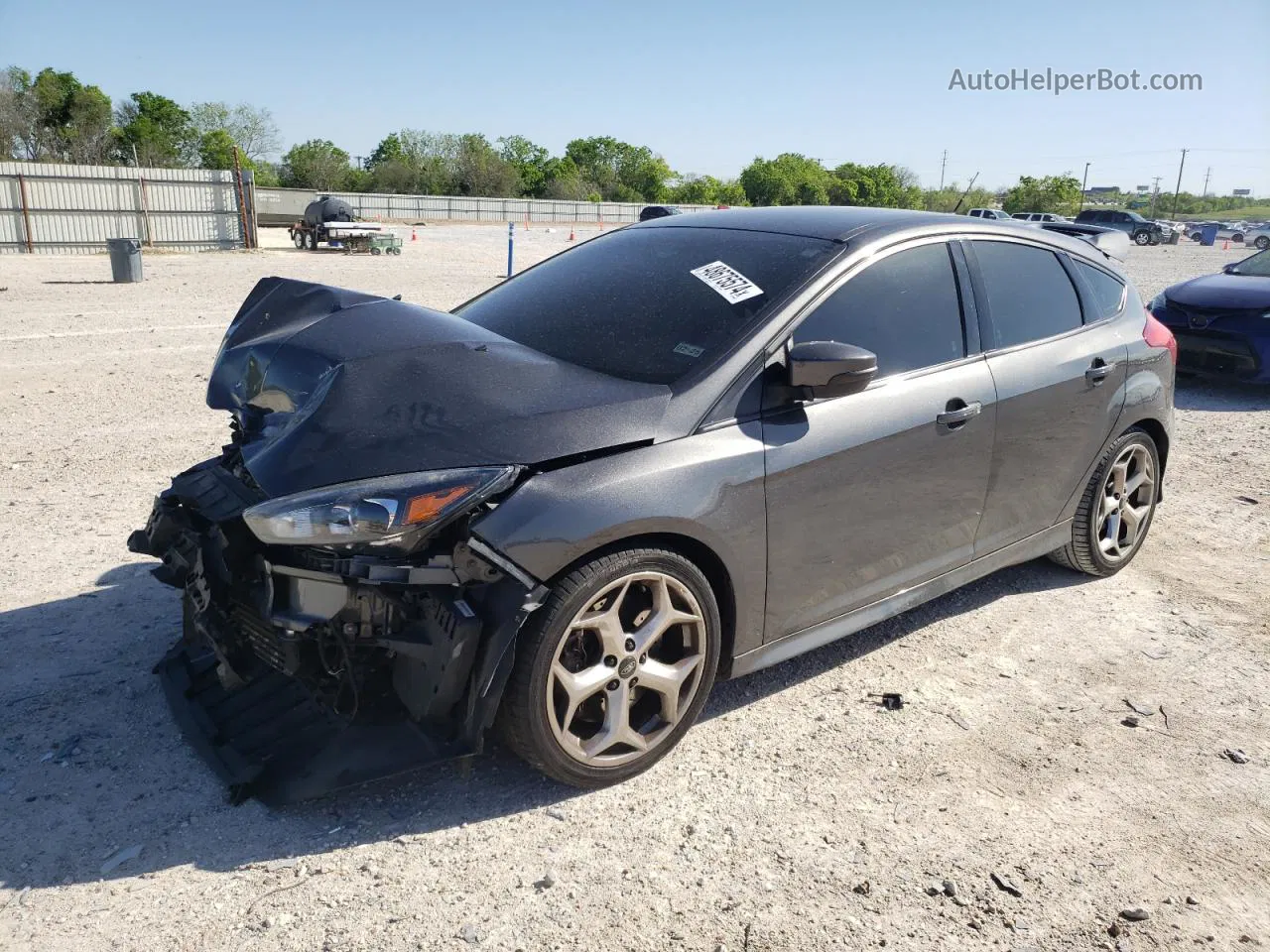 2016 Ford Focus St Gray vin: 1FADP3L91GL304199