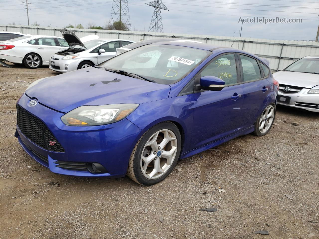 2013 Ford Focus St Blue vin: 1FADP3L92DL144958