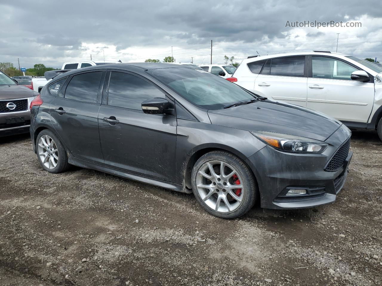 2016 Ford Focus St Gray vin: 1FADP3L92GL212518