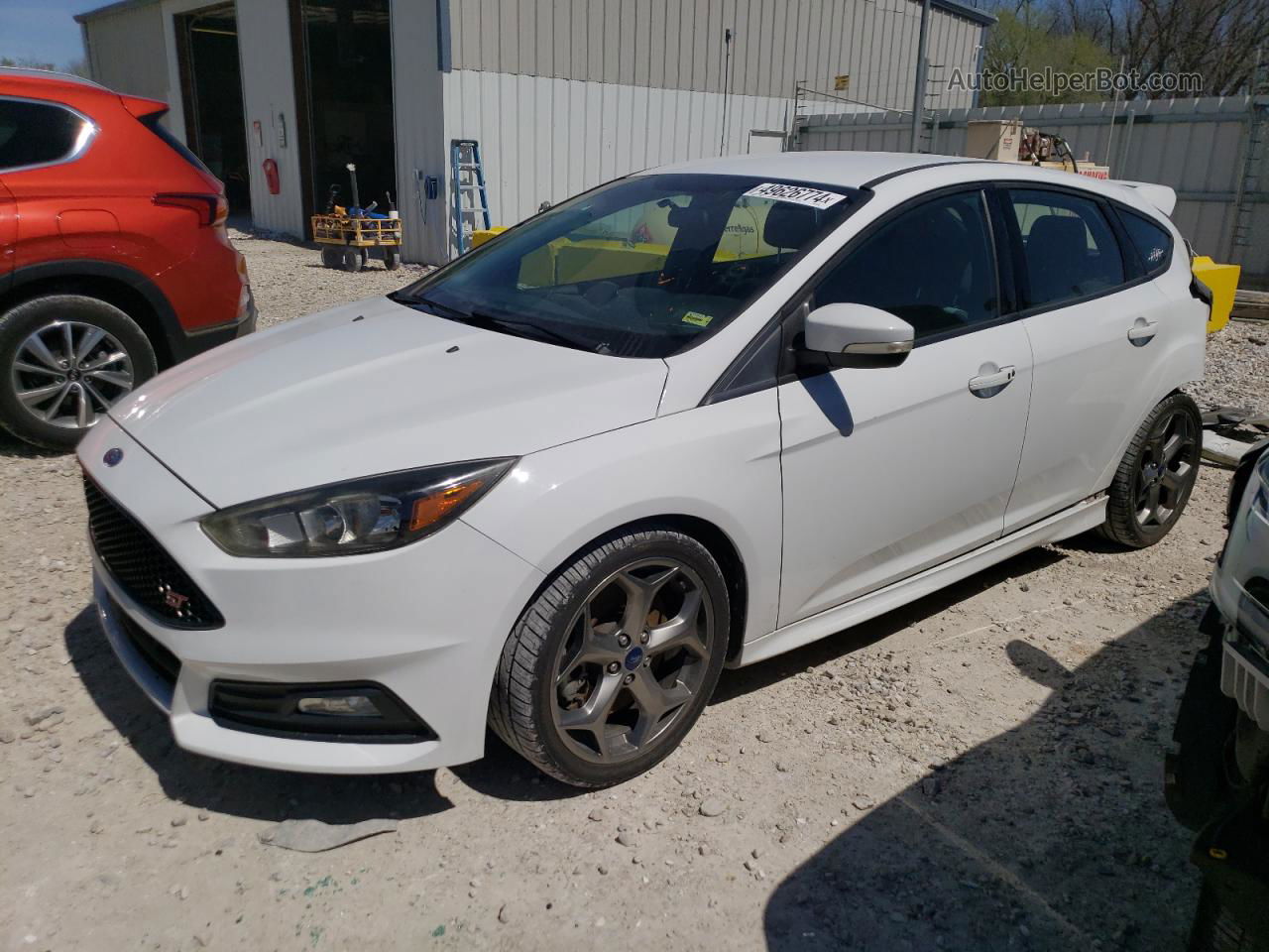 2017 Ford Focus St White vin: 1FADP3L92HL347533