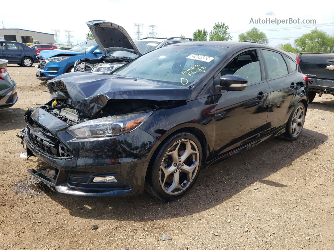 2018 Ford Focus St Black vin: 1FADP3L92JL213336