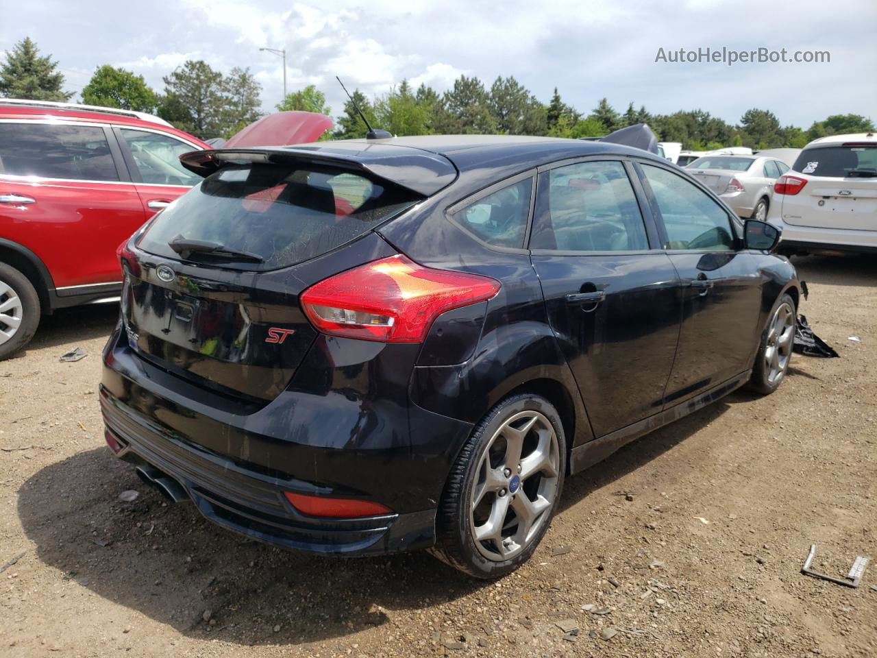 2018 Ford Focus St Black vin: 1FADP3L92JL213336