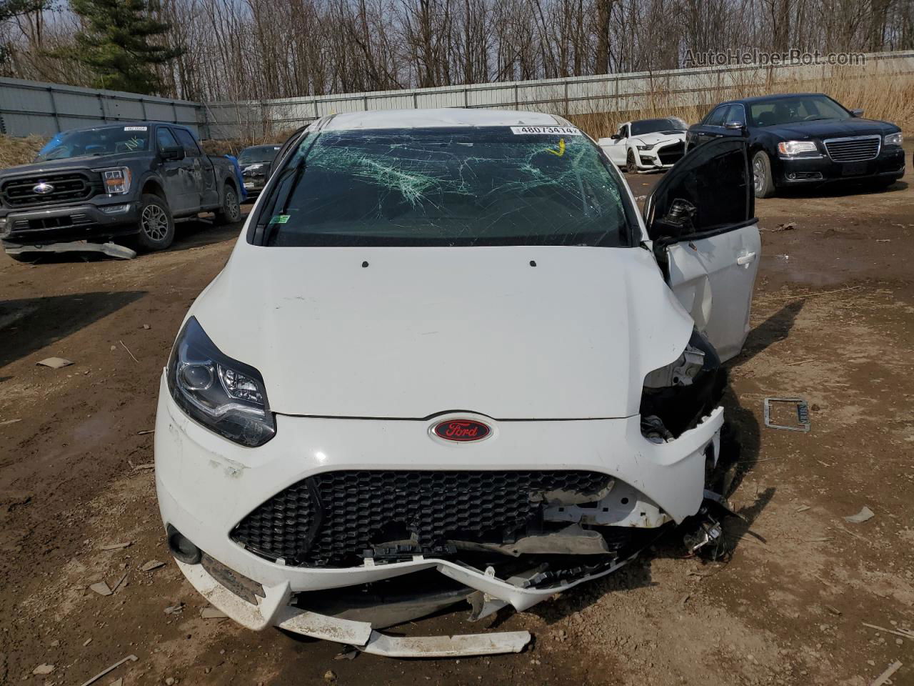 2014 Ford Focus St Белый vin: 1FADP3L93EL412269