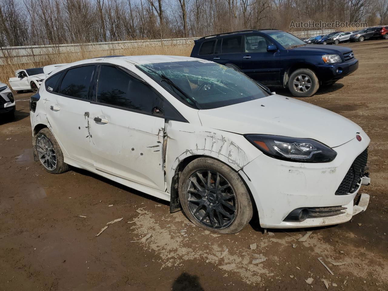 2014 Ford Focus St Белый vin: 1FADP3L93EL412269