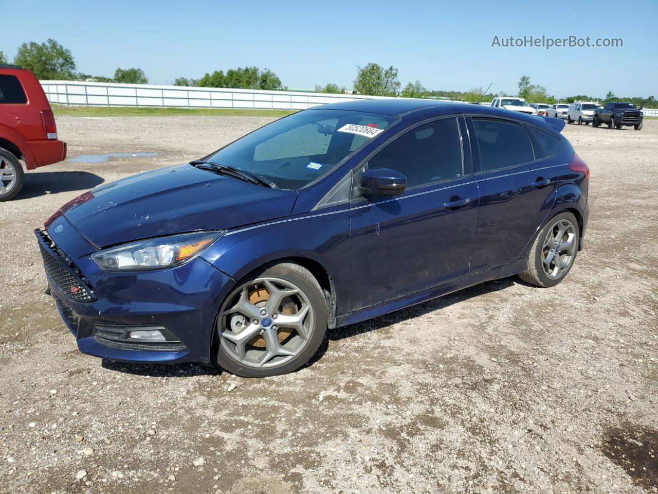 2017 Ford Focus St Blue vin: 1FADP3L93HL318901