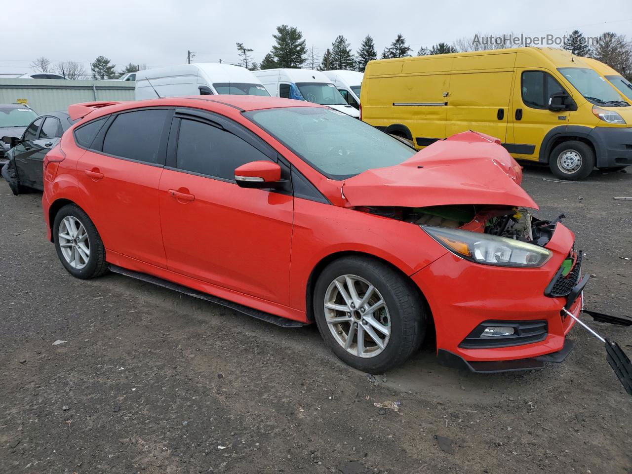 2017 Ford Focus St Red vin: 1FADP3L93HL331549