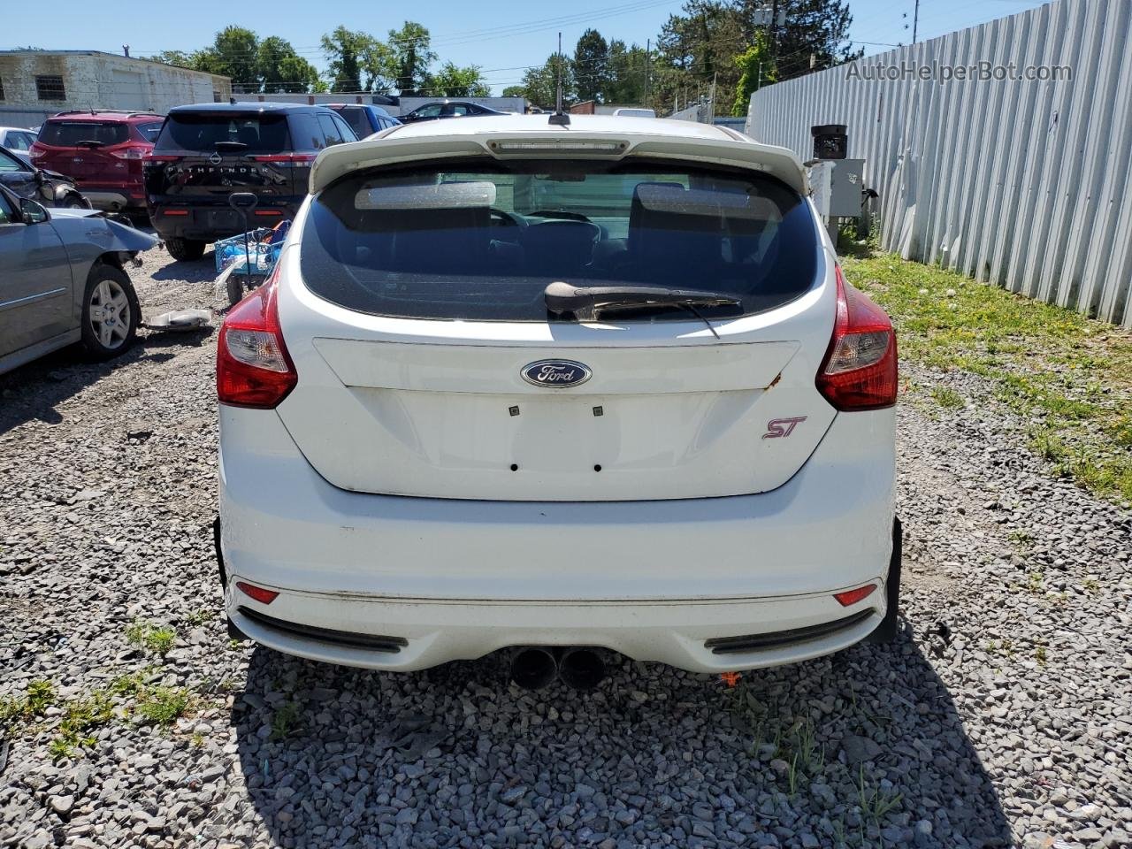 2013 Ford Focus St White vin: 1FADP3L96DL229964