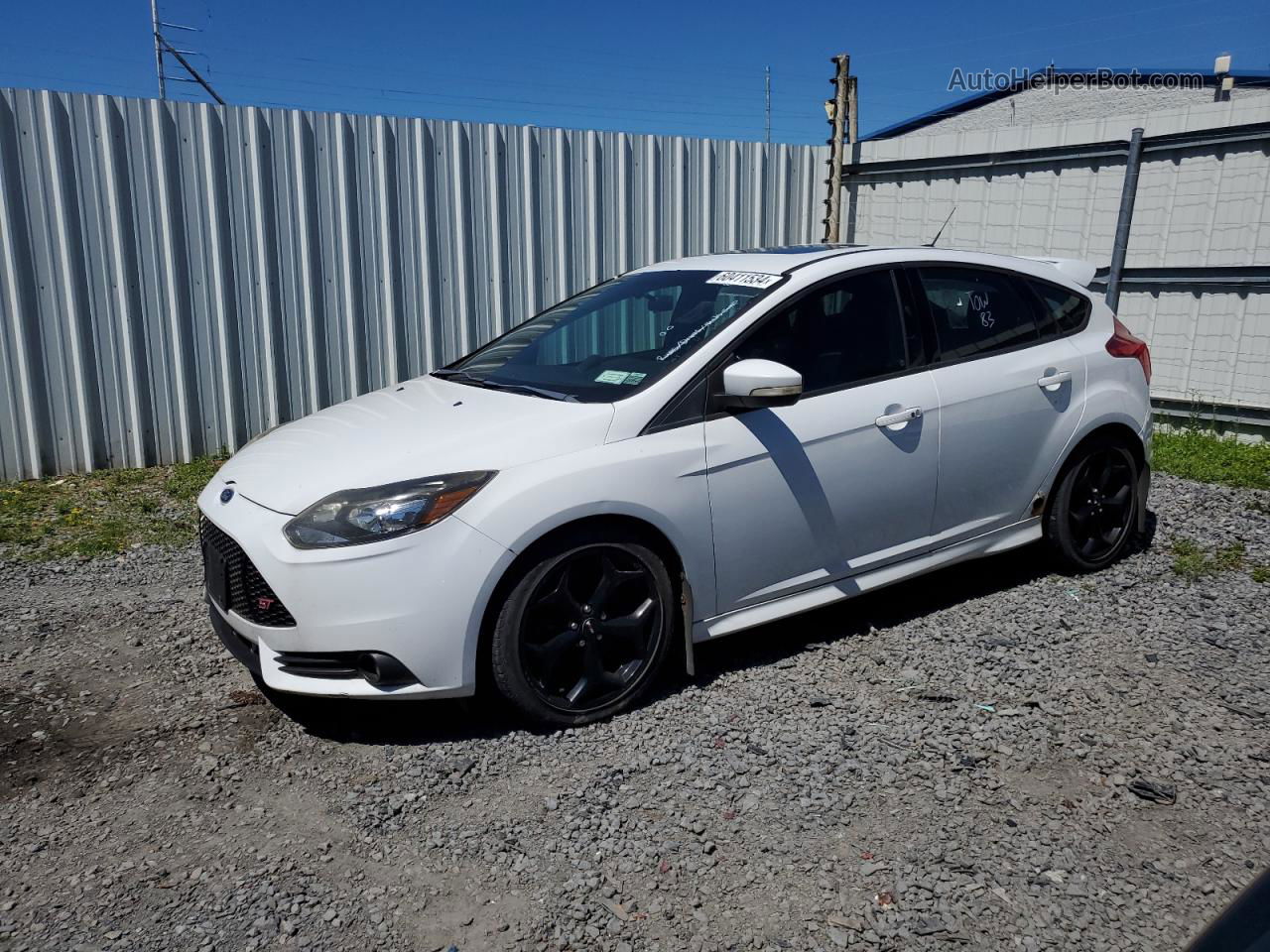 2013 Ford Focus St White vin: 1FADP3L96DL229964