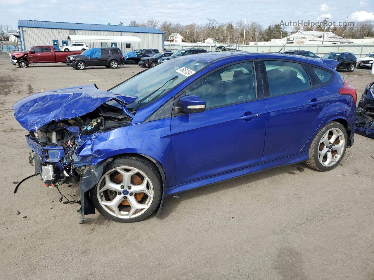 2013 Ford Focus St Синий vin: 1FADP3L96DL330311