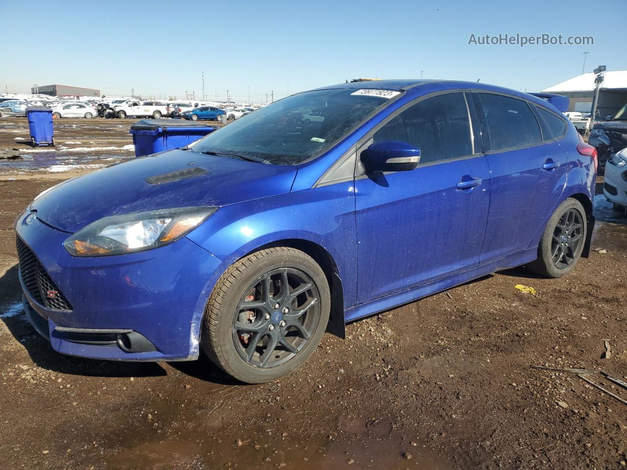 2013 Ford Focus St Синий vin: 1FADP3L96DL351580