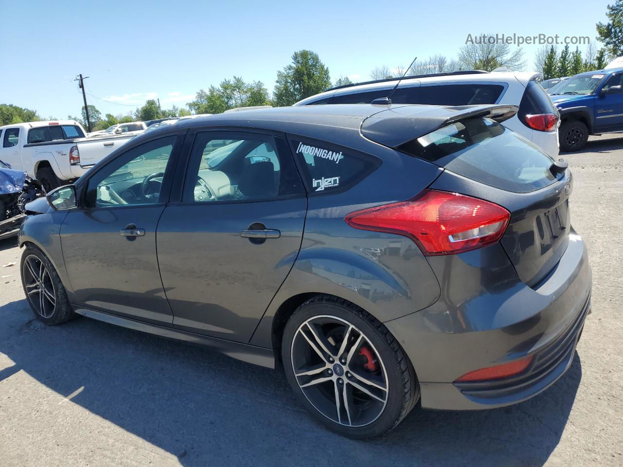 2018 Ford Focus St Gray vin: 1FADP3L97JL271393