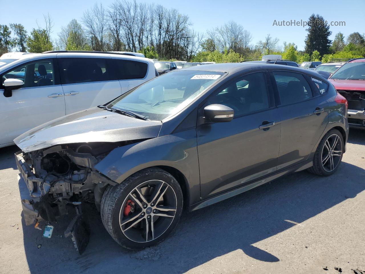 2018 Ford Focus St Gray vin: 1FADP3L97JL271393