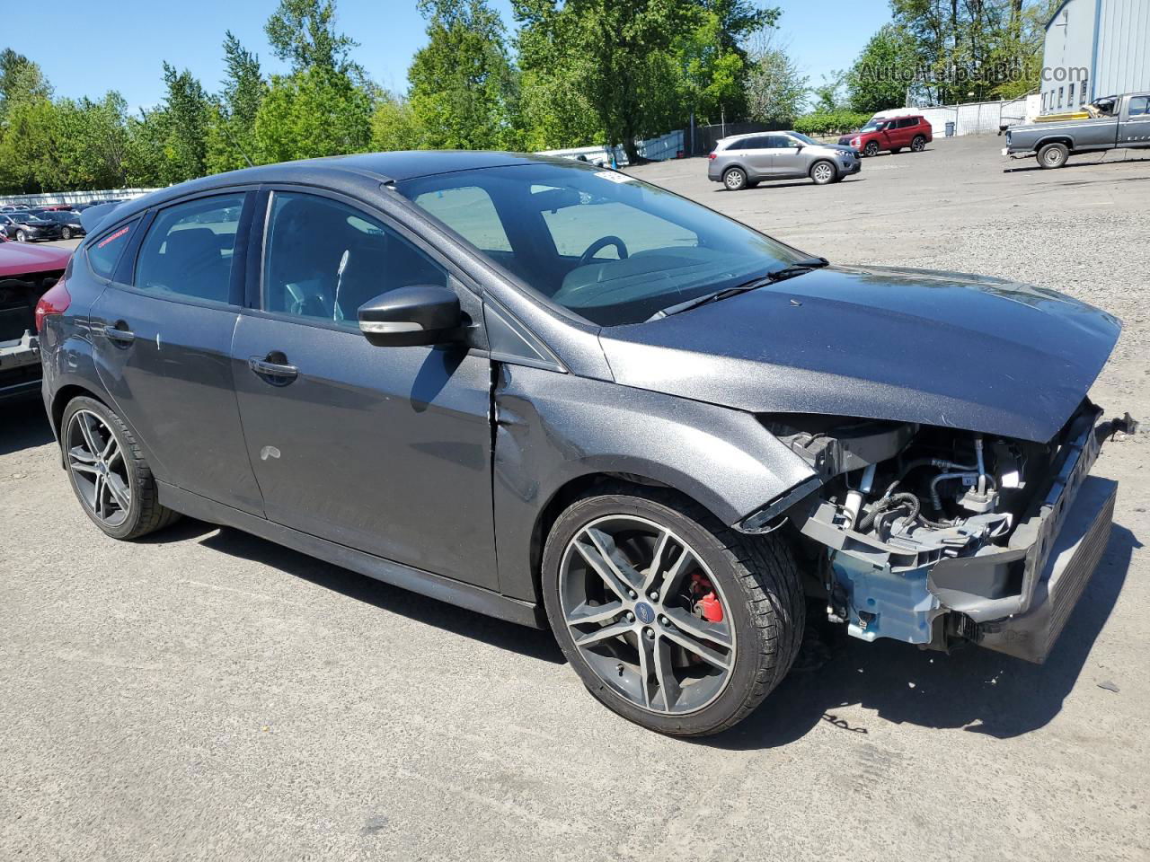 2018 Ford Focus St Gray vin: 1FADP3L97JL271393