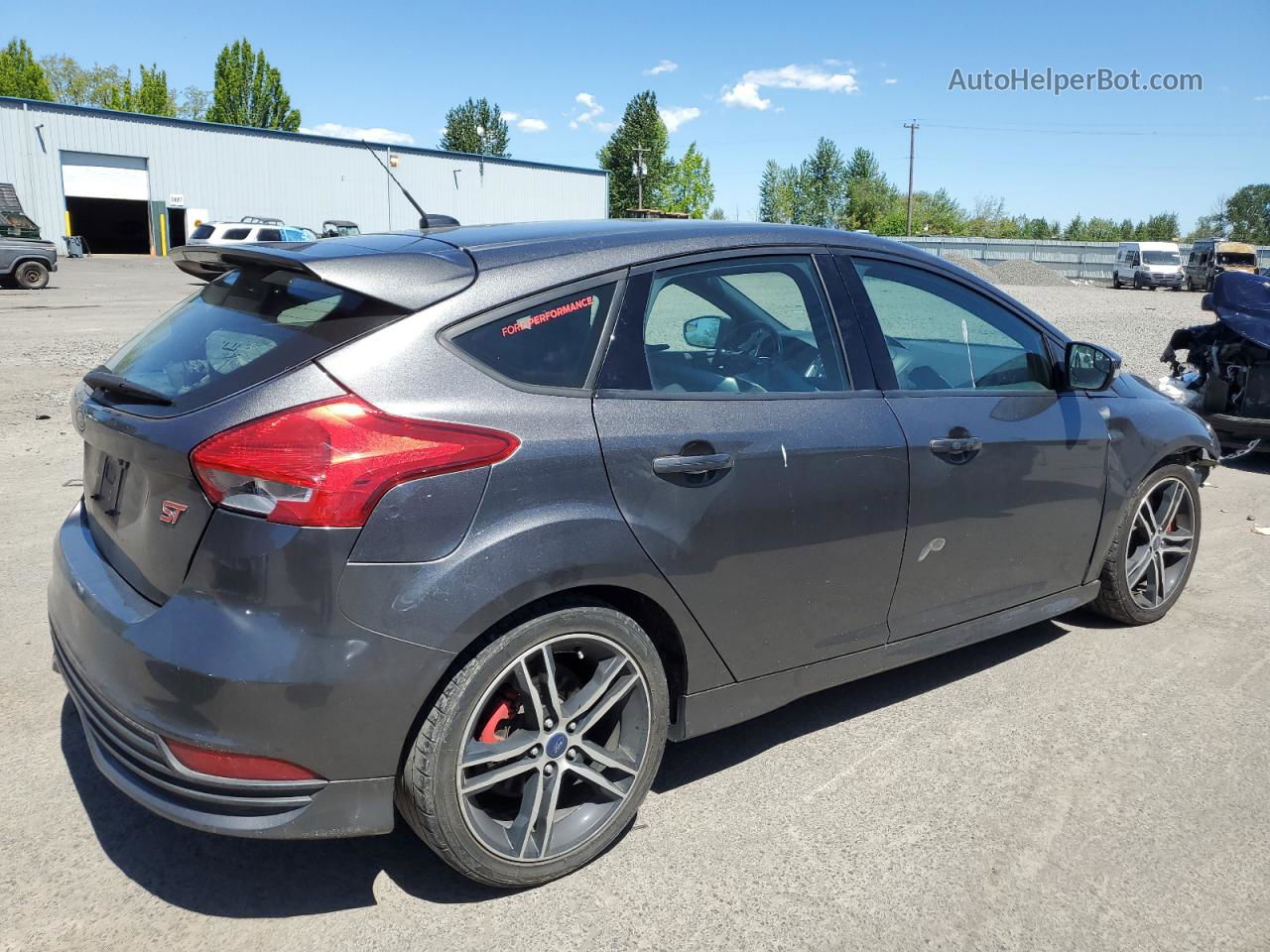 2018 Ford Focus St Gray vin: 1FADP3L97JL271393