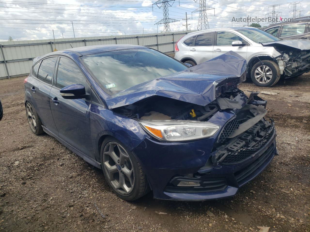 2017 Ford Focus St Blue vin: 1FADP3L99HL229141