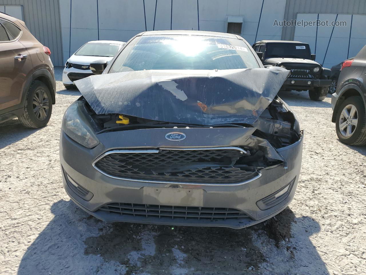 2017 Ford Focus Sel Gray vin: 1FADP3M25HL249646