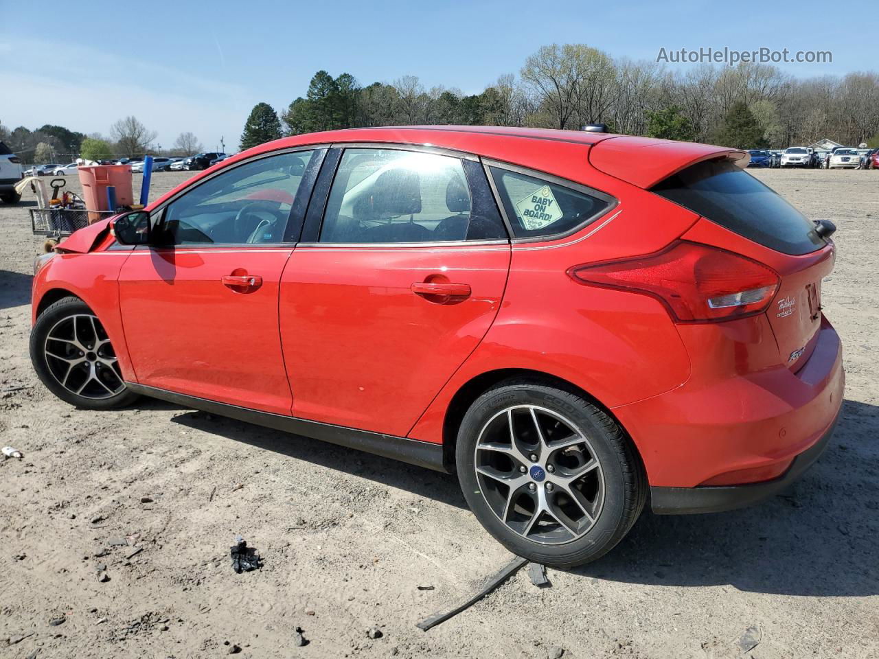 2017 Ford Focus Sel Red vin: 1FADP3M26HL224917