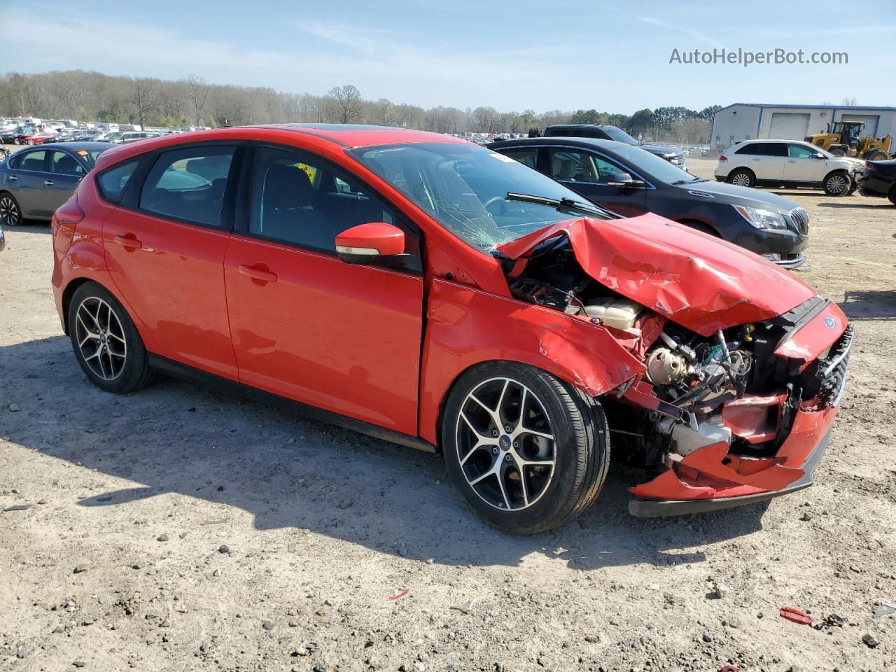 2017 Ford Focus Sel Red vin: 1FADP3M26HL224917