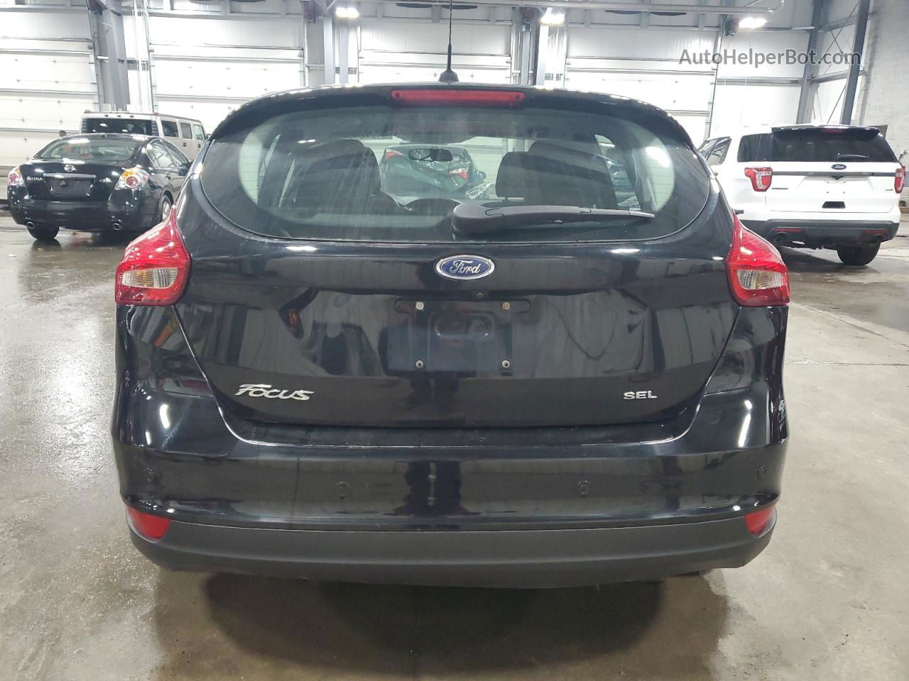 2018 Ford Focus Sel Черный vin: 1FADP3M26JL217200