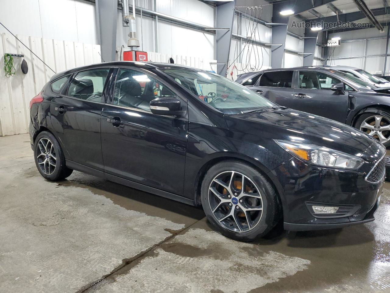 2018 Ford Focus Sel Черный vin: 1FADP3M26JL217200