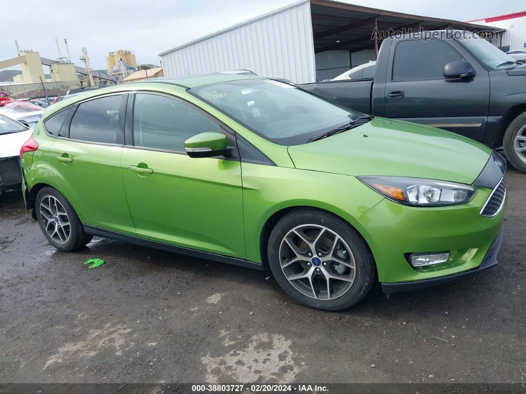 2018 Ford Focus Sel Green vin: 1FADP3M28JL304547