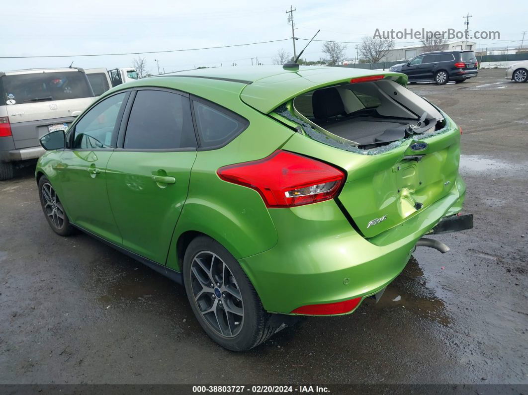 2018 Ford Focus Sel Green vin: 1FADP3M28JL304547