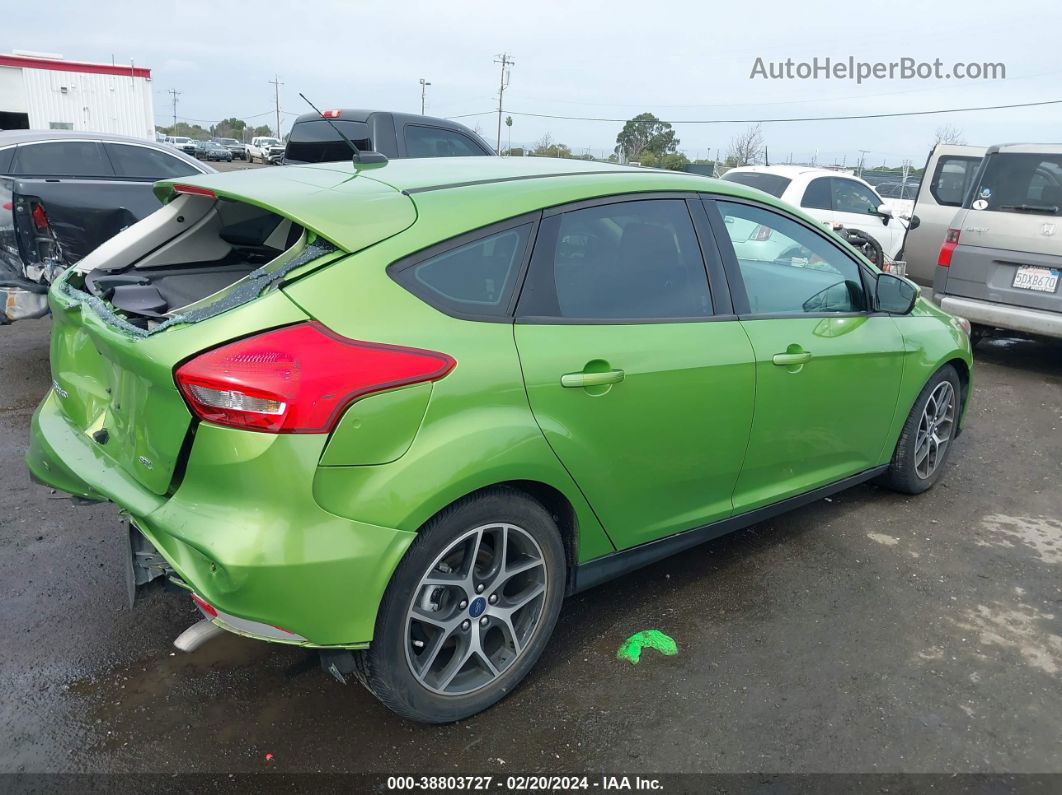 2018 Ford Focus Sel Green vin: 1FADP3M28JL304547