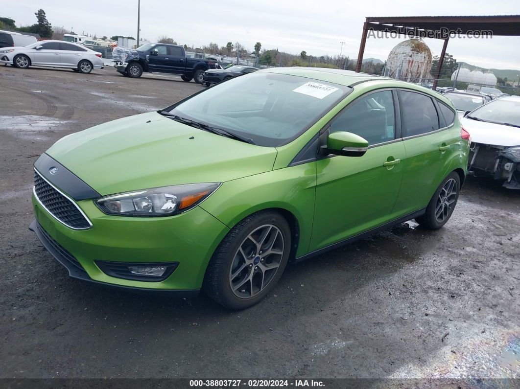 2018 Ford Focus Sel Green vin: 1FADP3M28JL304547