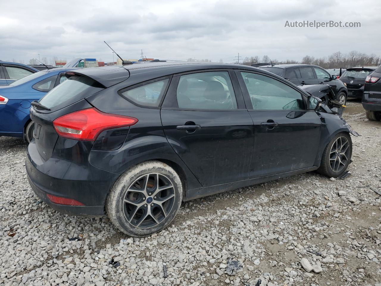 2017 Ford Focus Sel Black vin: 1FADP3M29HL340547