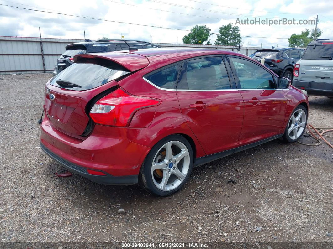 2013 Ford Focus Titanium Maroon vin: 1FADP3N21DL123339