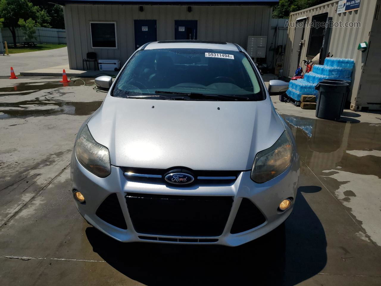 2014 Ford Focus Titanium Серебряный vin: 1FADP3N21EL320030