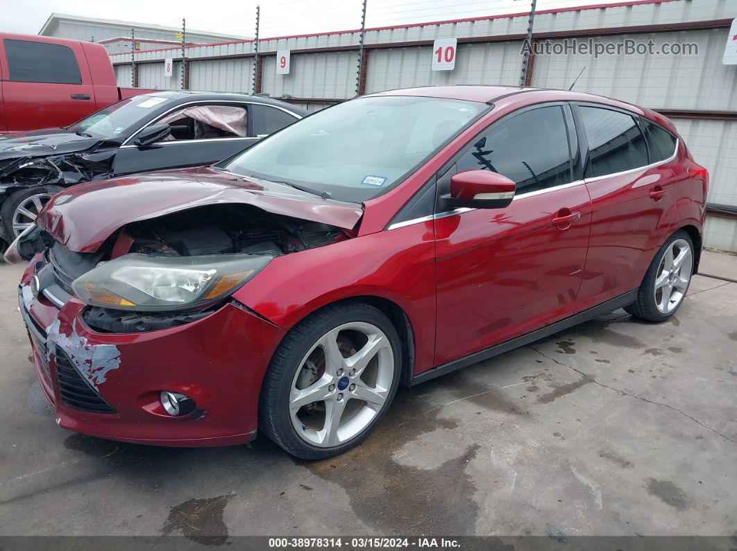 2014 Ford Focus Titanium Red vin: 1FADP3N22EL183325