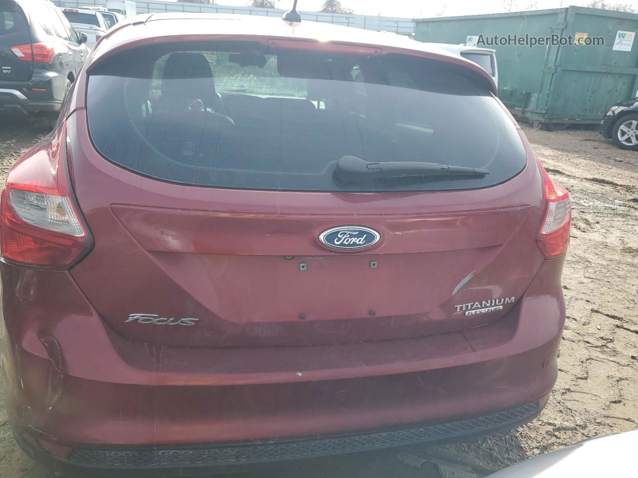 2014 Ford Focus Titanium Burgundy vin: 1FADP3N22EL460720