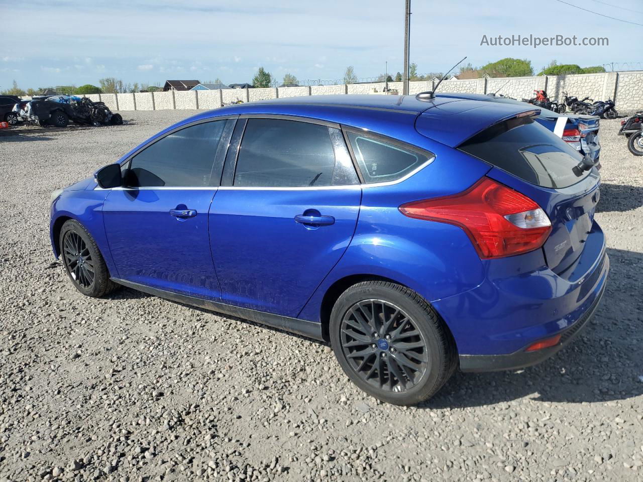 2013 Ford Focus Titanium Синий vin: 1FADP3N23DL227086