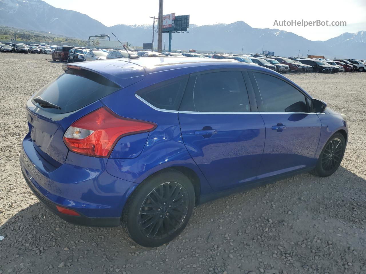 2013 Ford Focus Titanium Синий vin: 1FADP3N23DL227086