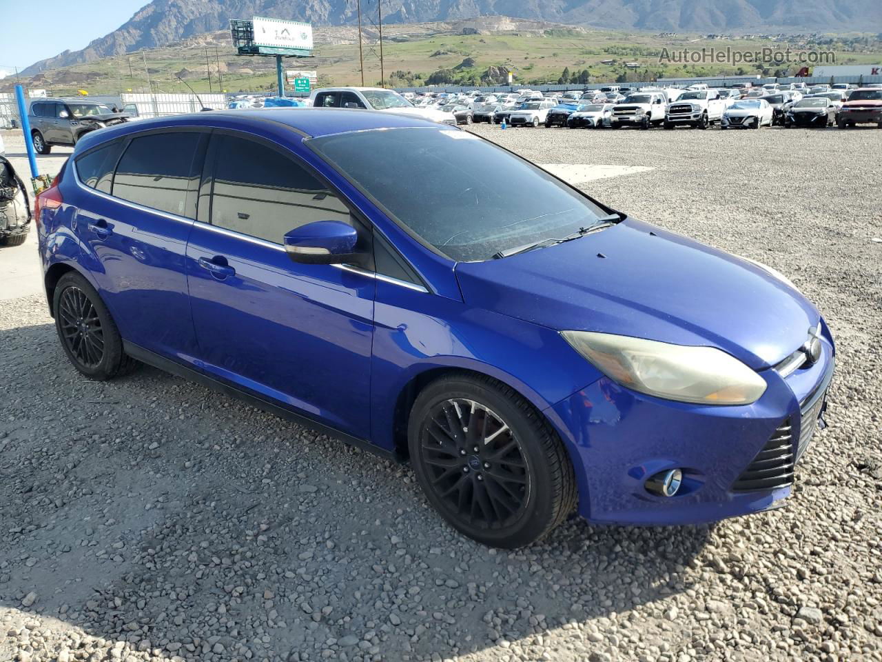 2013 Ford Focus Titanium Синий vin: 1FADP3N23DL227086