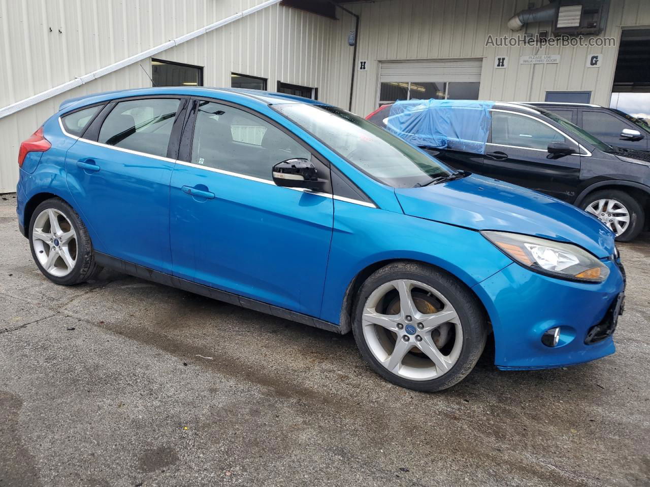 2013 Ford Focus Titanium Синий vin: 1FADP3N23DL283738