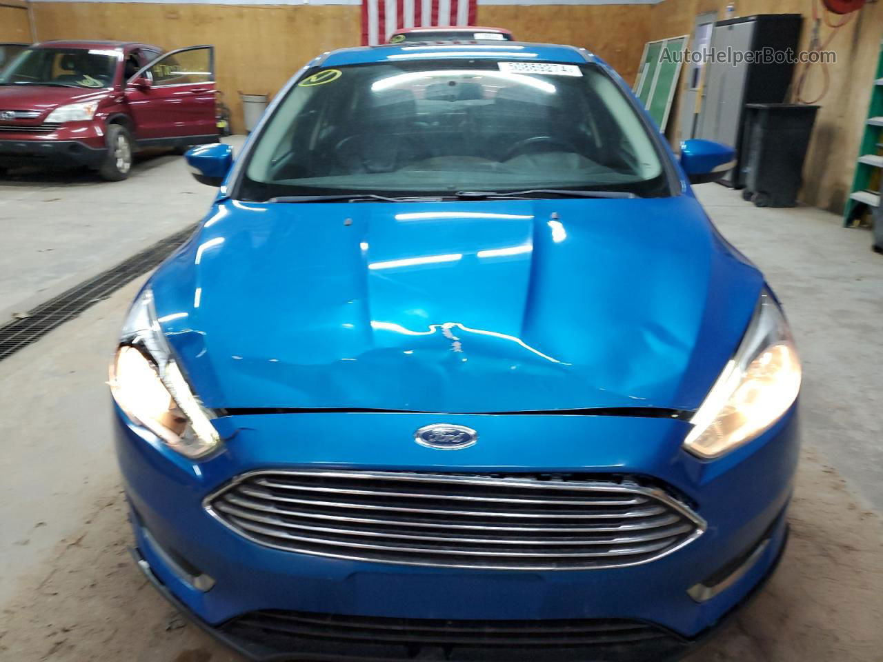 2015 Ford Focus Titanium Синий vin: 1FADP3N23FL367920