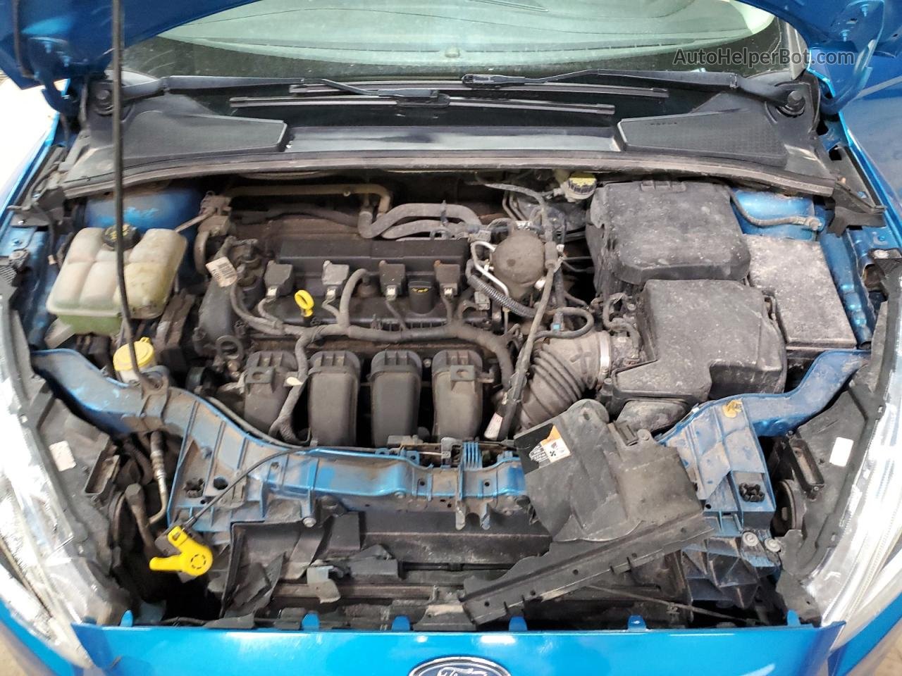 2015 Ford Focus Titanium Синий vin: 1FADP3N23FL367920