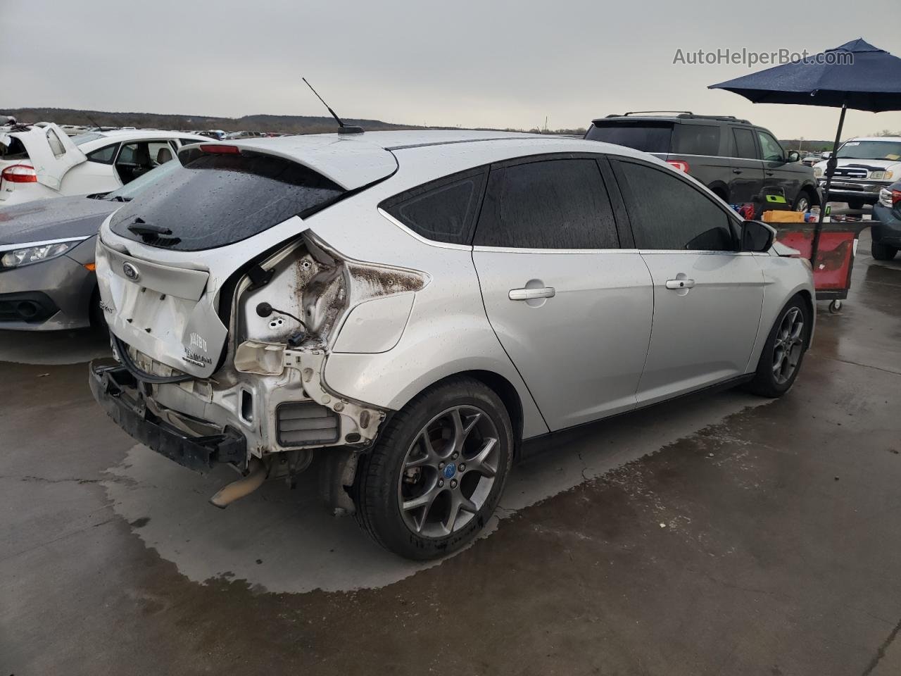 2014 Ford Focus Titanium Silver vin: 1FADP3N25EL381347