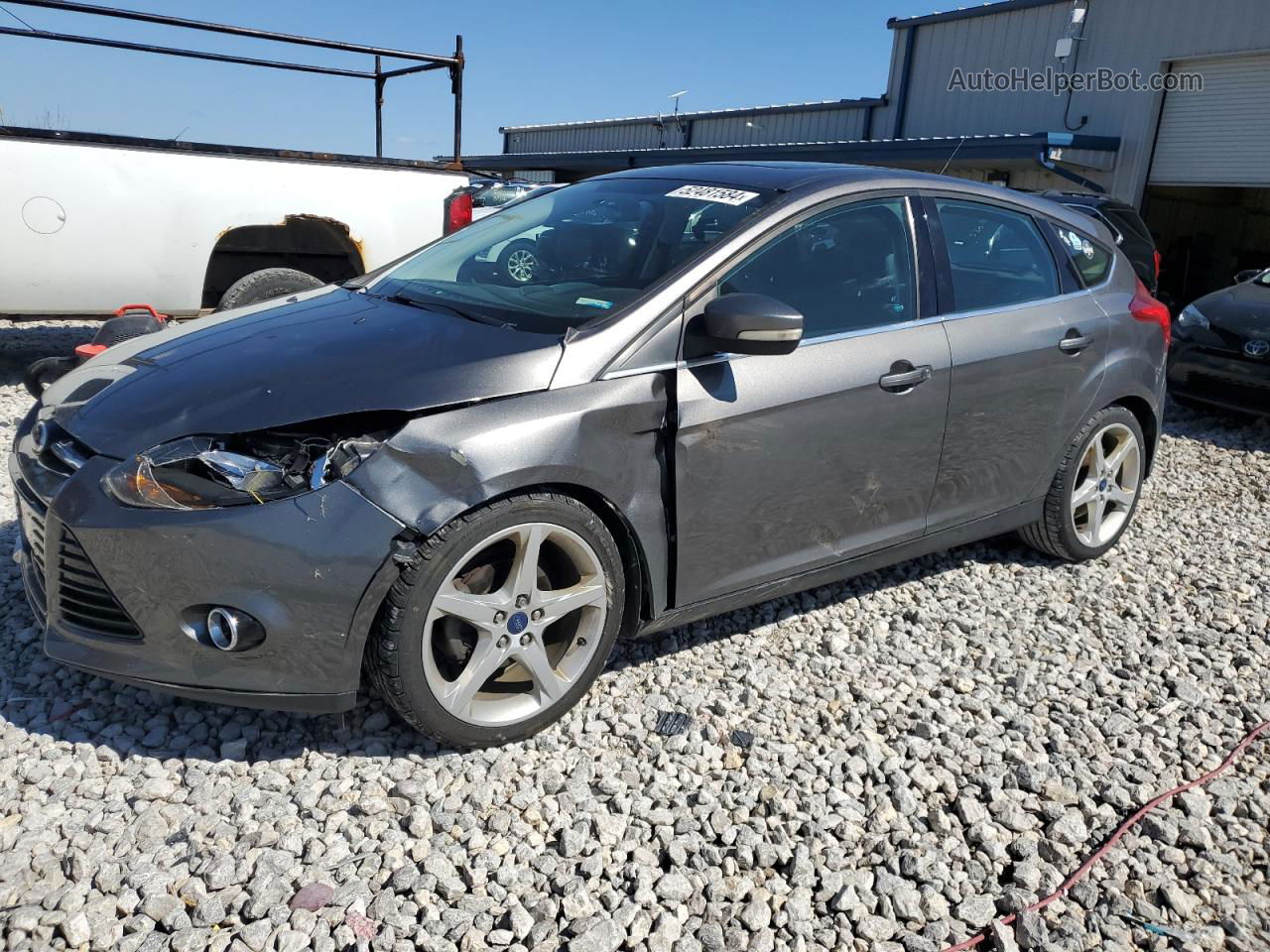 2013 Ford Focus Titanium Gray vin: 1FADP3N27DL150982