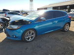 2013 Ford Focus Titanium Teal vin: 1FADP3N27DL284648