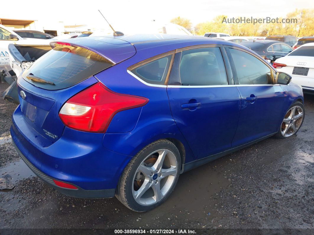 2014 Ford Focus Titanium Синий vin: 1FADP3N27EL412792