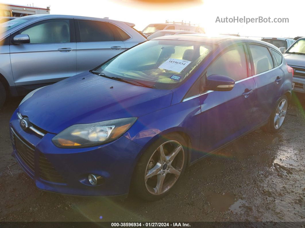 2014 Ford Focus Titanium Синий vin: 1FADP3N27EL412792