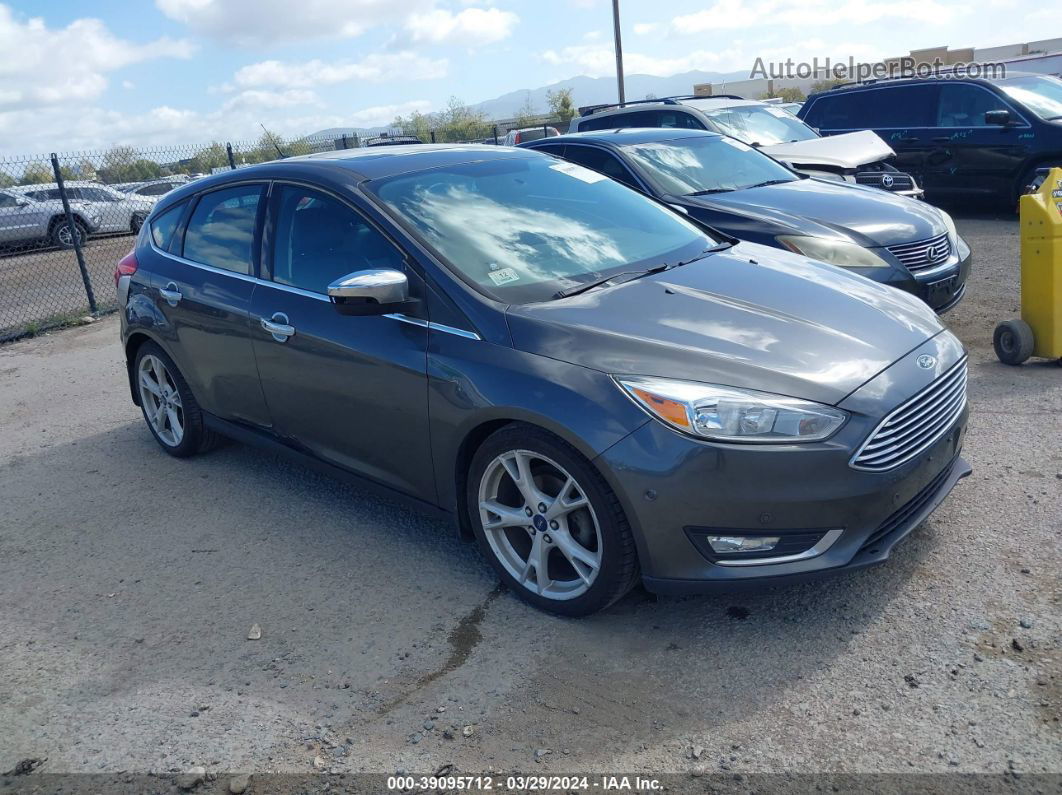 2015 Ford Focus Titanium Серый vin: 1FADP3N27FL344298