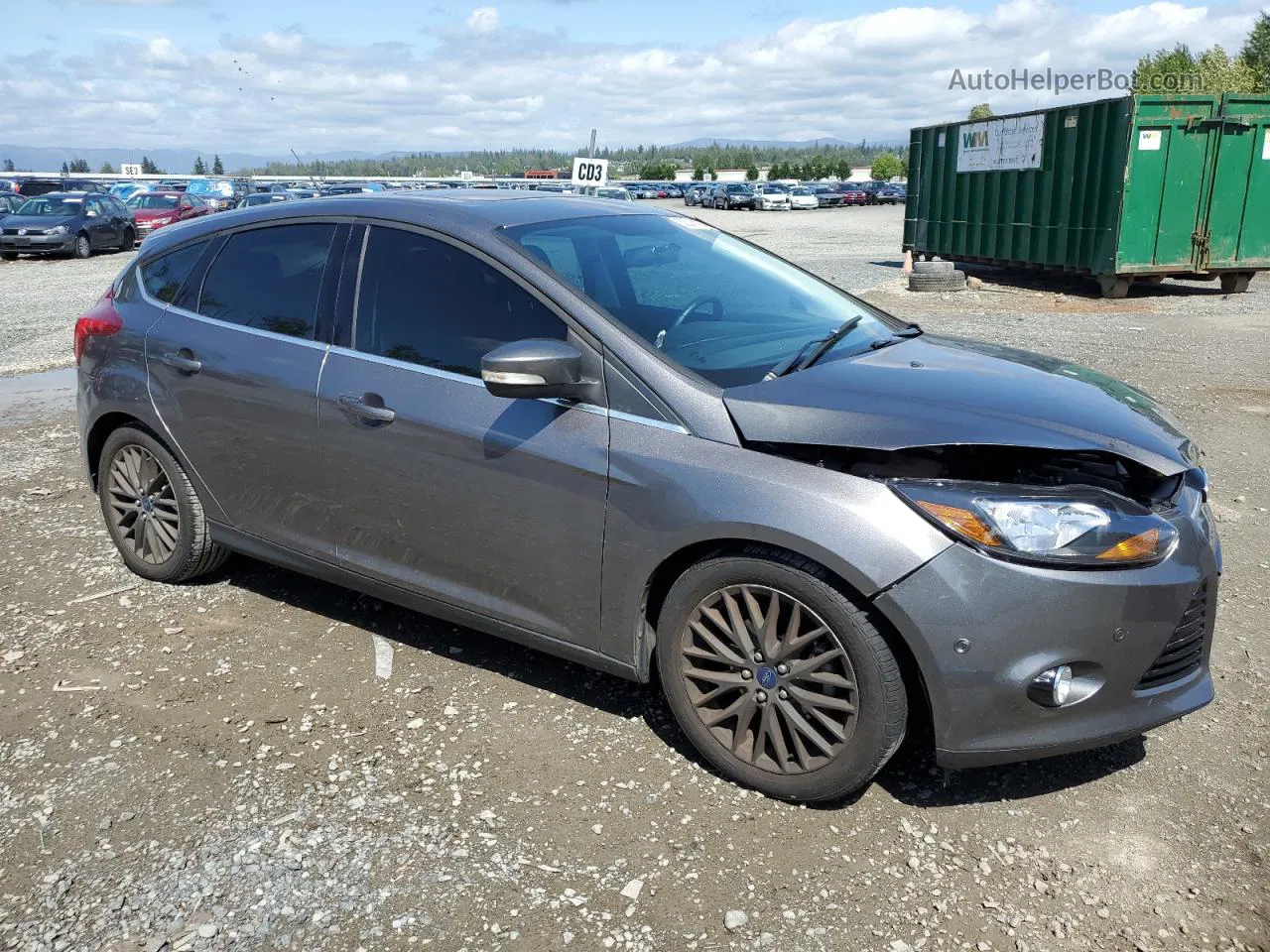 2013 Ford Focus Titanium Charcoal vin: 1FADP3N28DL138887