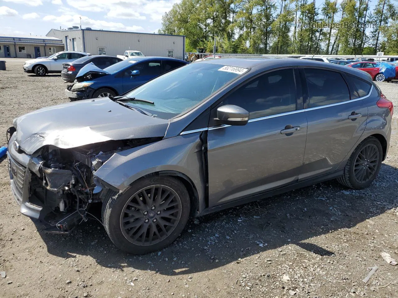 2013 Ford Focus Titanium Charcoal vin: 1FADP3N28DL138887