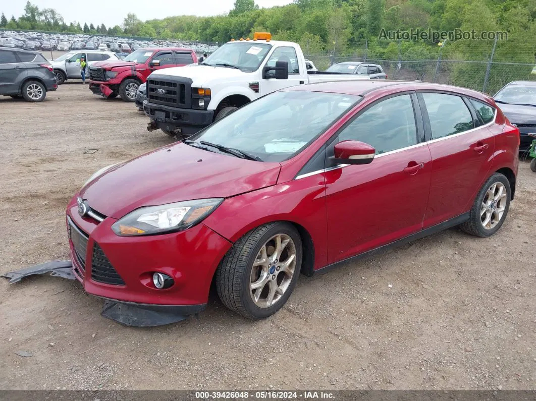 2013 Ford Focus Titanium Red vin: 1FADP3N28DL139831