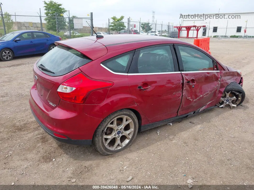 2013 Ford Focus Titanium Red vin: 1FADP3N28DL139831